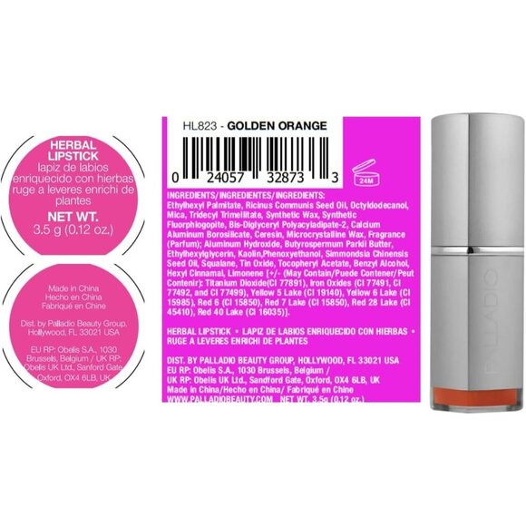 🆕 Makeup Herbal Lipstick Golden Orange Luscious Moisturizing Classic Shades.Lip - Picture 9 of 11